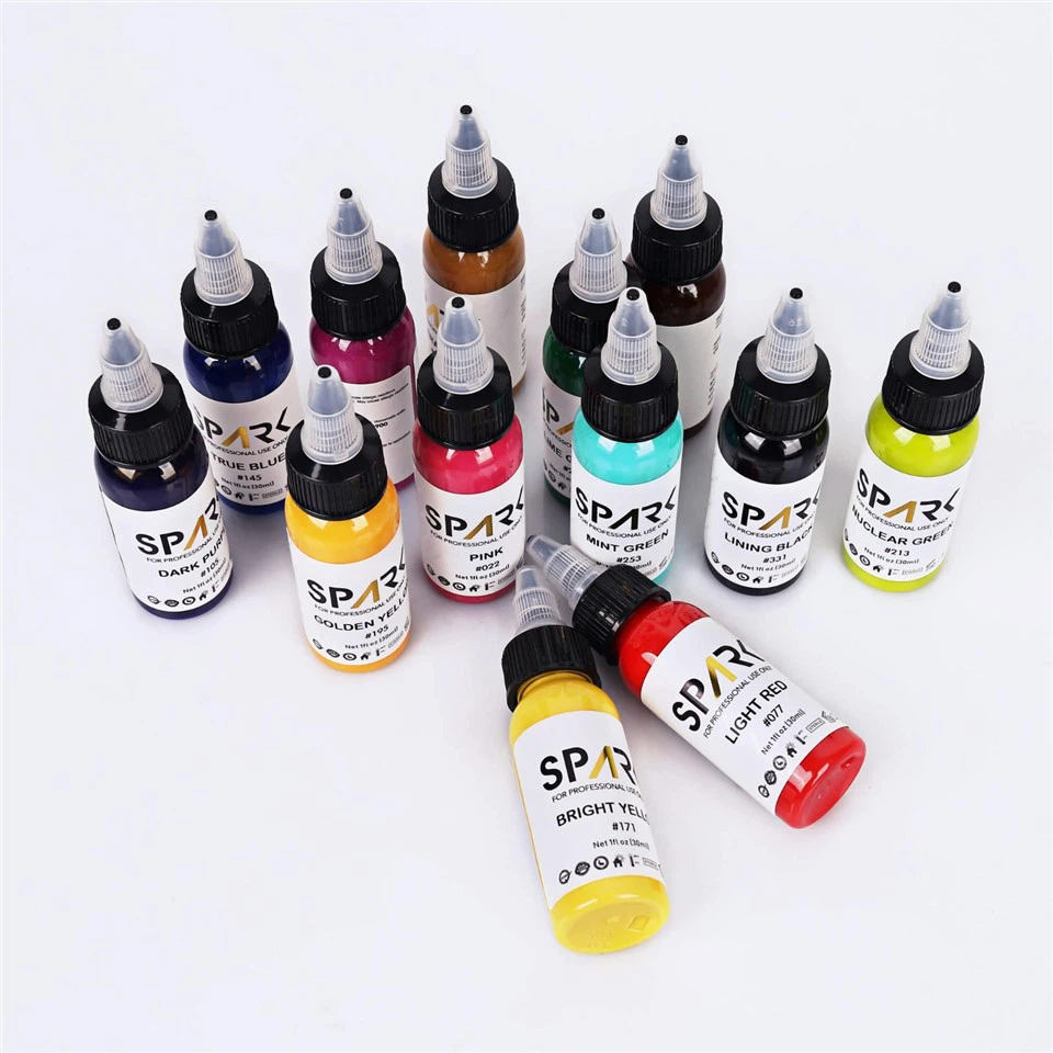 1oz (30ml) Organic Long-lasting & Fast Premium 25 Colors Tattoo Ink Set For Tattooing And Body Art high quality