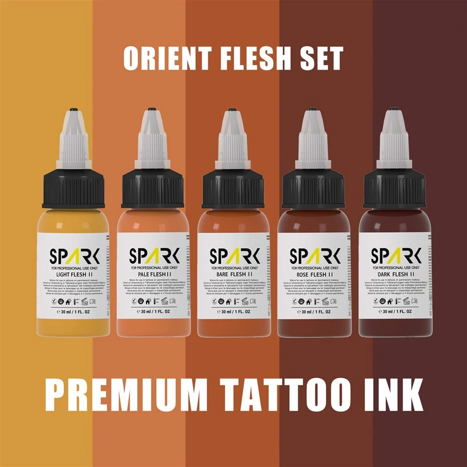 1oz Organic Permanent Professional EU Certified Flesh Tone Skin Tattoo Ink Set