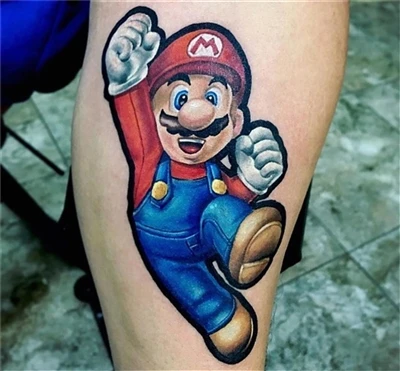 Mario Bross τατουάζ γίνεται με @nacho_serrano_2012 από την Αργεντινή με #spar...