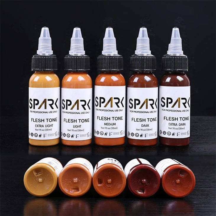 Skin Color Tattoo Ink Series Spark Tattoo Ink Tattoo Ink Set for Cover Ups Blending Cosmetic Tattoos