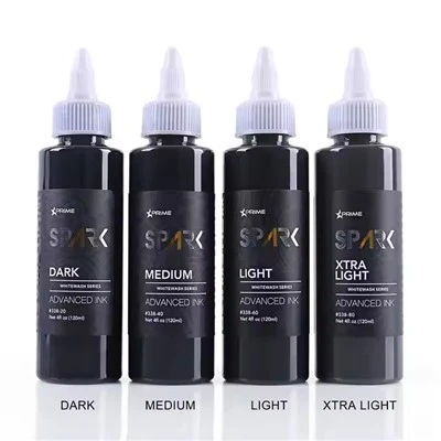 Υψηλή - ποιότητα σπινθήρα νεώτερο 4oz*4 whitewash σύνολα αδιάβροχο προσωρινά μελάνια τατουάζ
