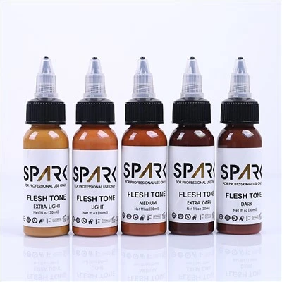 Επαγγελματικό 5χρωμο 30ml Organic Skin Tone Permanent Tattoo Ink για ρεαλιστικό και μόνιμο μακιγιάζ