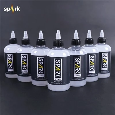 SAPRK 8 fl oz (250 ml) Επαγγελματική γρήγορη ξηρή ξηρή μη - ξεθωριασμό ομαλής τατουάζ μεταφορά πήκτωμα stencil για καλλιτέχνες τατουάζ