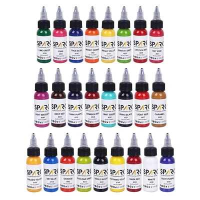 Spark High - End 1oz Premium Fast Smoo, TH Permanent Customized 25 Color Sets Spark Tattoo μελάνι για τέχνη σώματος και τατουάζ