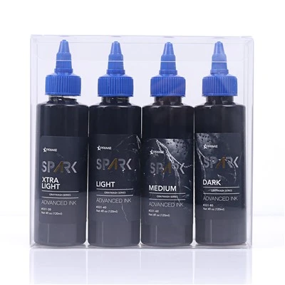 Σπάρτε το νεότερο 4oz*4 γκρι πλύσιμο σετ αδιάβροχο προσωρινό μελάνι τατουάζ