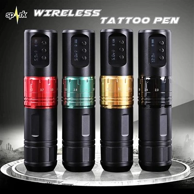 Spark Tattoo Cartridge Machine Pen με 1600mAh Wireless Power Digital LED Οθόνη Εξοπλισμός Τατουάζ για τατουάζ Καλλιτέχνες