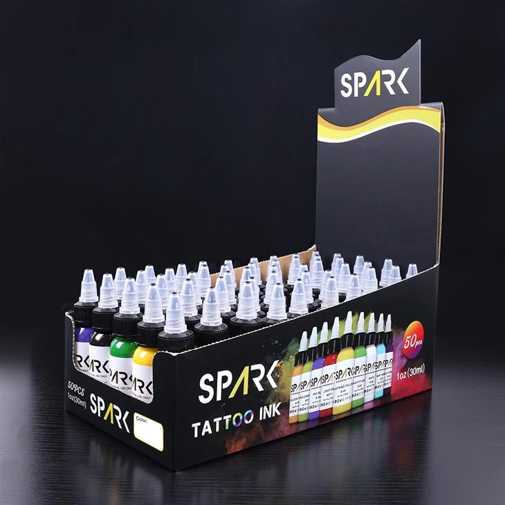 Spark Organic 0,5 oz γρήγορη ξηρή μακράς διαρκείας σχεδιασμός τατουάζ μελάνι Μόνιμο μακιγιάζ για τέχνη σώματος