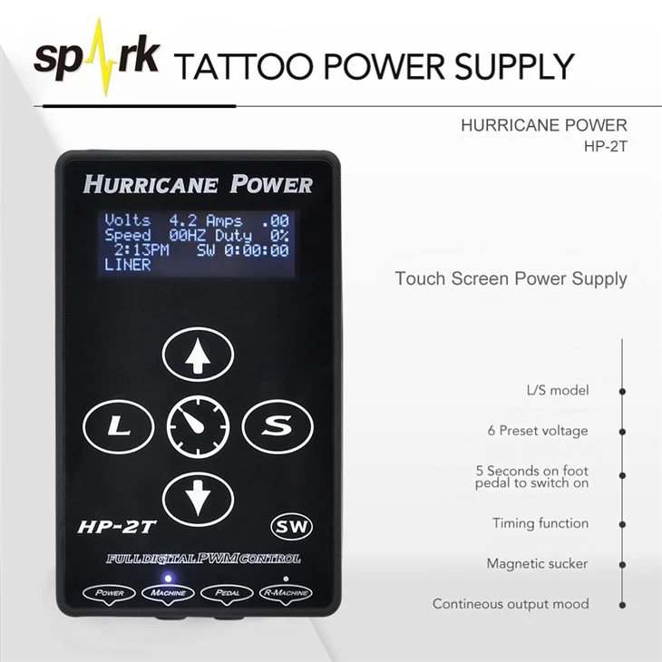 Τροφοδοτικό ηλεκτρικού ρεύματος Tattoo Digital Hurricane Tattoo Τροφοδοτικά