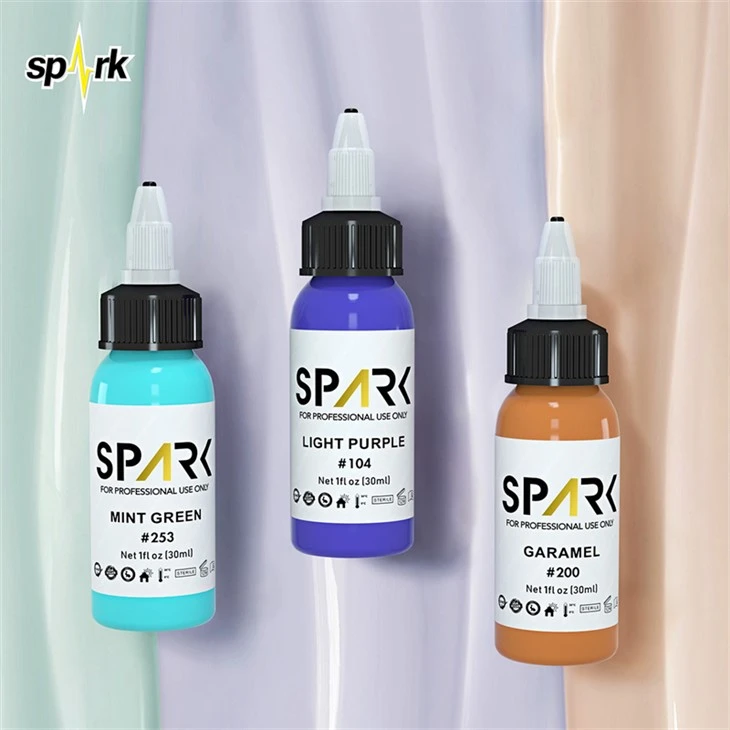 Σετ μελάνης χωρίς μόλυβδο τατουάζ Spark για τατουάζ Επαγγελματική οθόνη μελανιού για τατουάζ