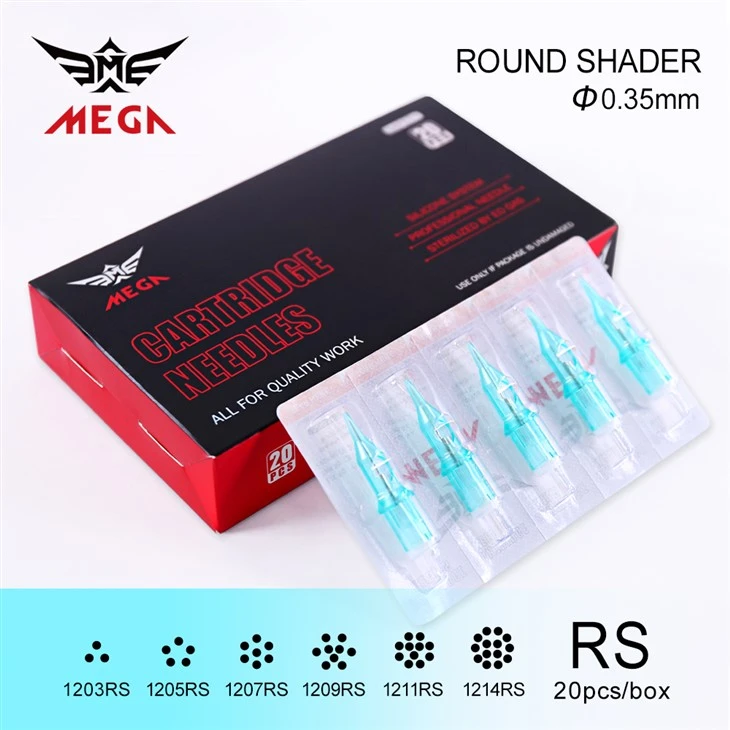 Κασέτες τατουάζ Mega Round Shader 0,35 mm