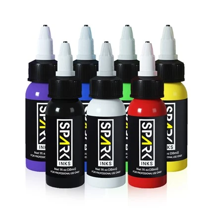7 Χρώματα OEM Spark Permanent Professional Tattoo Ink