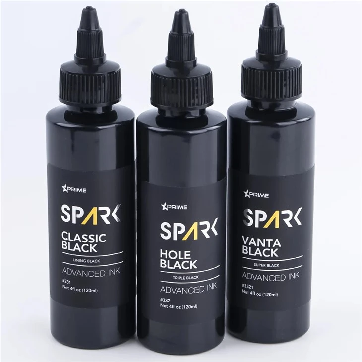 Μελάνες τατουάζ χύμα 8OZ Black Ink Series Hole Μαύρο Triple Black Spark Tattoo Ink Leadfree Tattoo Ink